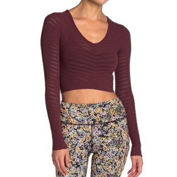 Free People Tops - Free People Gone Adrift Long Sleeve Crop T…